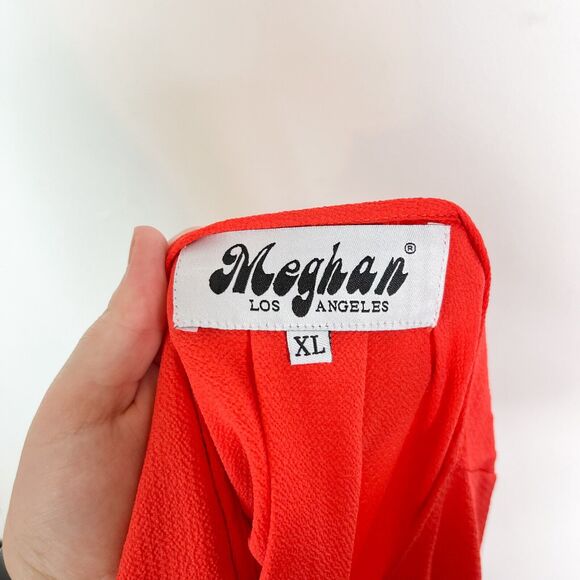 Meghan La NWOT Jasmine Wrap Maxi Red Dress Size XL - Picture 4 of 6